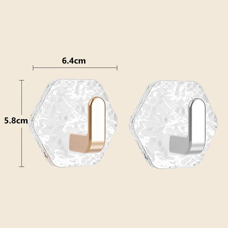 Självhäftande L-formade Väggkrokar – 5-pack i ABS och PS