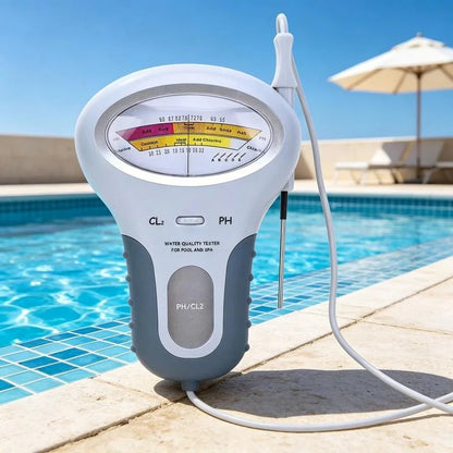 Digital pooltestare för pH och klor