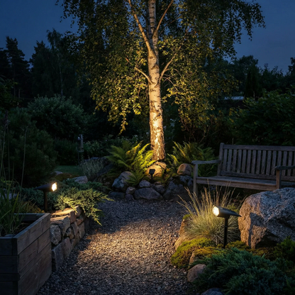 Solcellslampa för trädgården