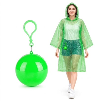 Kompakta vattenavvisande regnponchos 5-pack