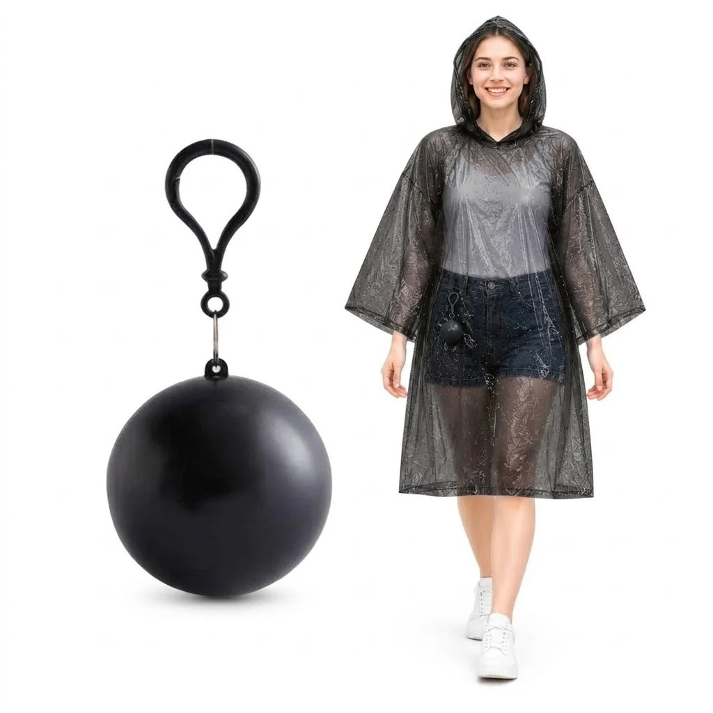 Kompakta vattenavvisande regnponchos 5-pack