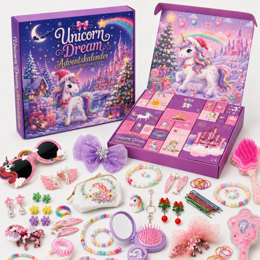 Enhörningsadventskalender för barn