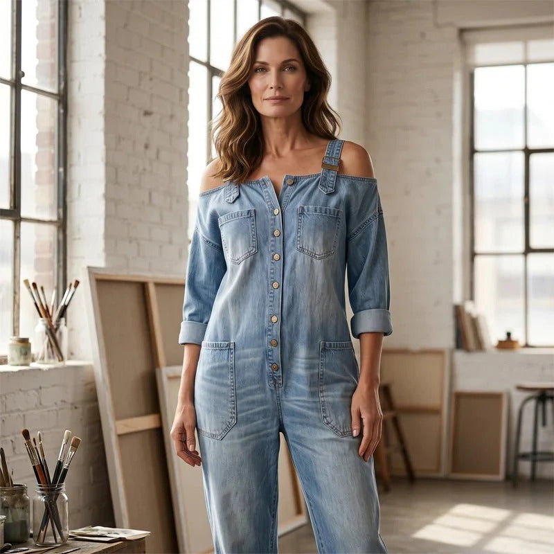 Jumpsuit med Vida Ben och Sidfickor