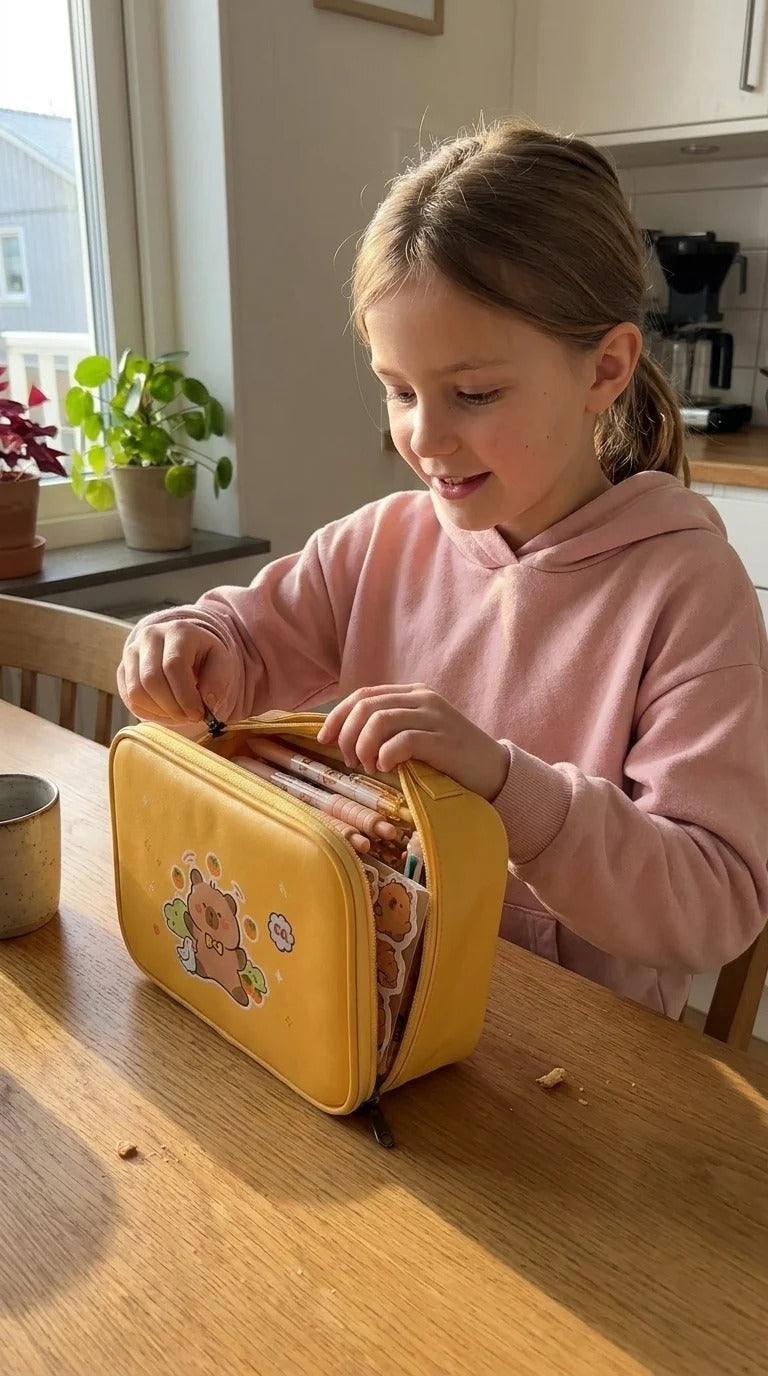 Kapibara skolset med organizer 50 delar