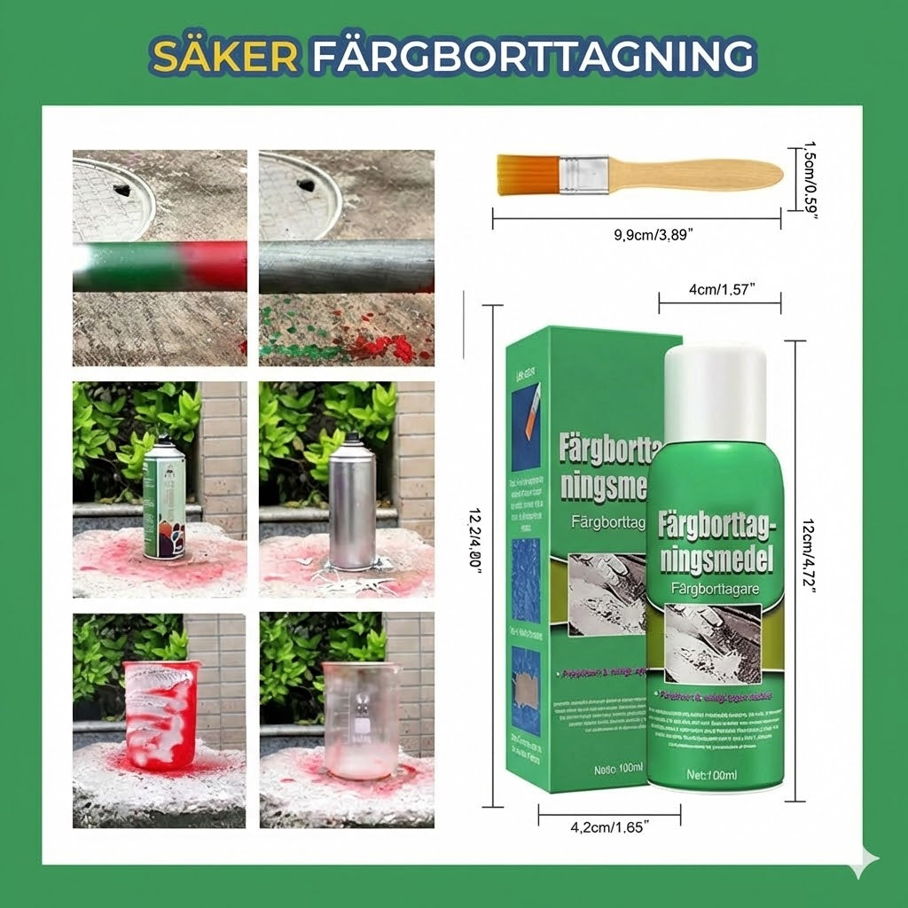 Effektivt färgborttagningsmedel