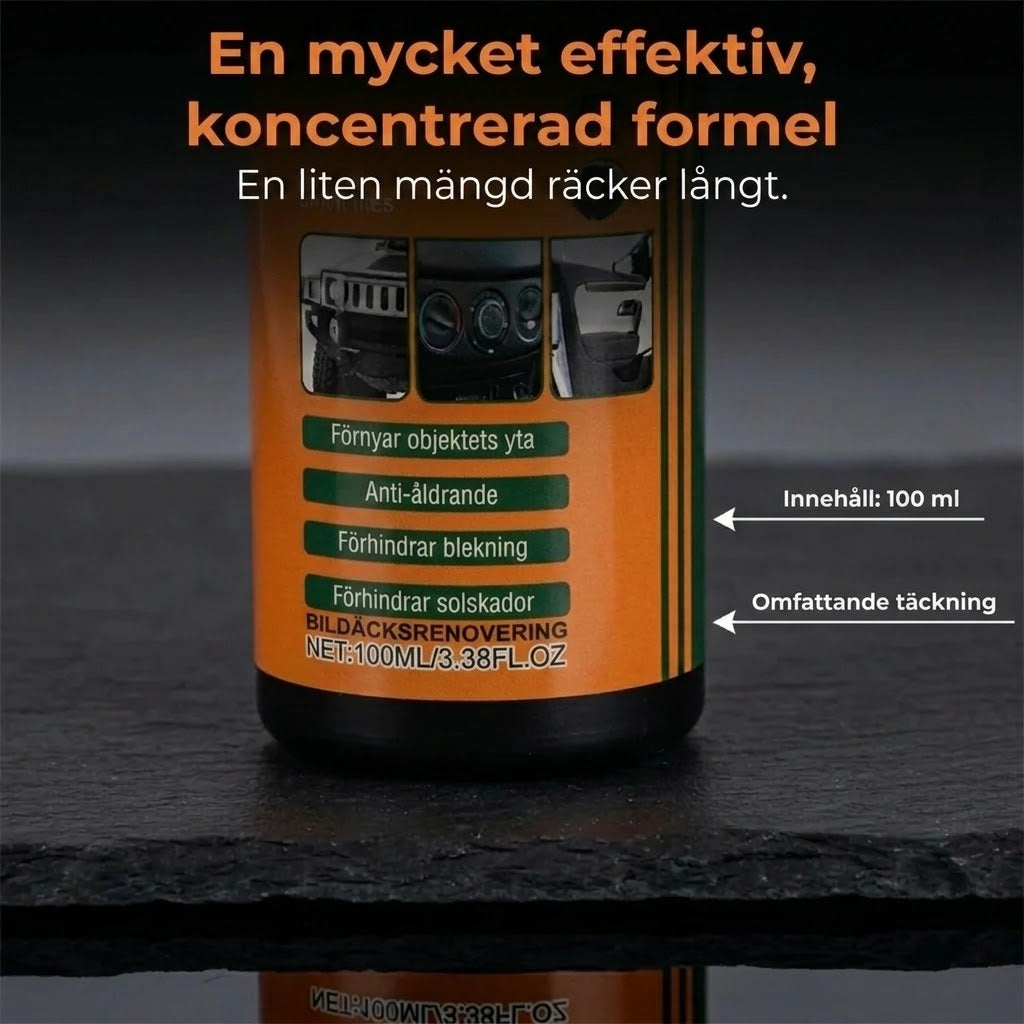 Plastförnyare för bilens interiör och exteriör