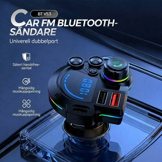 FM Bluetooth sändare för bil med handsfree samtal
